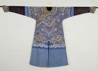 藏品(藍卍字緙絲蟒袍)的圖片