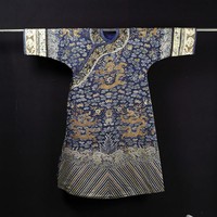 藏品(藍彩納紗繡蟒袍)的圖片