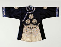 藏品(玄黑緞盤金大襟女襖)的圖片