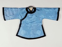 藏品(青色提花綢大襟女衣)的圖片