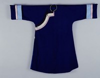 藏品(暗藍素色綢大襟杉)的圖片