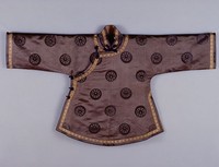 藏品(灰茶色提花緞女冬襖)的圖片