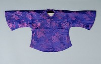 藏品(紫藍色花緞大襟短杉)的圖片