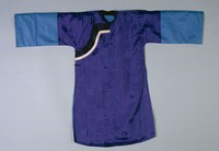 藏品(寶藍色提花緞大襟杉)的圖片