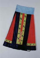 藏品(紅色提花軟綢馬面裙)的圖片