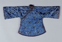 藏品(藍色花緞大襟女冬襖)的圖片