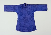 藏品(紫藍色提花綢大襟女衫)的圖片