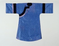 藏品(藍色提花緞大襟衫)的圖片
