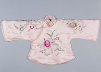 藏品(粉紅色繡花緞大襟短杉)的圖片