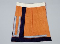 藏品(橘色提花軟綢馬面裙)的圖片