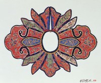 藏品(紅地如意雲頭形雲肩)的圖片