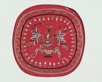 藏品(紅色寶相花枕頭飾)的圖片