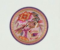 藏品(桃紅地彩繡茶墊)的圖片