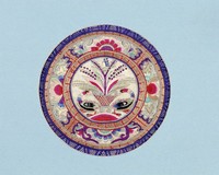 藏品(雙鵝彩繡茶墊)的圖片