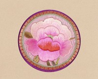 藏品(大牡丹彩繡茶墊)的圖片