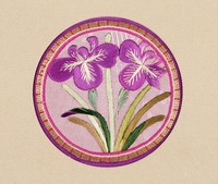藏品(鳶尾花彩繡茶墊)的圖片