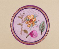 藏品(花葉彩繡茶墊)的圖片