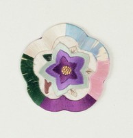 藏品(桃花彩繡茶墊)的圖片