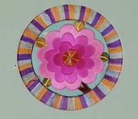 藏品(牡丹彩繡茶墊)的圖片