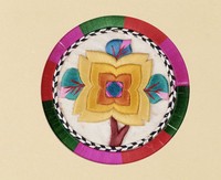 藏品(水仙花彩繡茶墊)的圖片