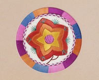 藏品(桃花彩繡茶墊)的圖片