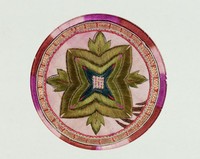 藏品(花紋彩繡茶墊)的圖片