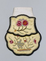 藏品(淡黃地黑邊繡花荷包)的圖片