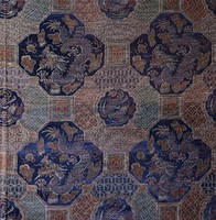 藏品(藍緞地炕墊)的圖片