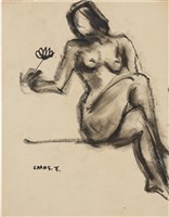 藏品(持花裸女速寫)的圖片