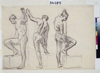 藏品(舉重者男性肌肉之傳習)的圖片