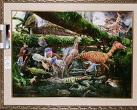 藏品(熱河生物群生態復原圖)的圖片