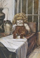 藏品(白布上的娃娃)的圖片