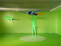 藏品(色彩嵌空旅者–如何飛行：介於數位與物質)的圖片