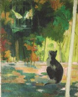 藏品(小貓與小鳥)的圖片