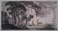藏品(瀑臺雙鹿圖)的圖片