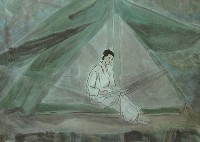 藏品(坐在吊床上的人)的圖片