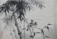 藏品(墨竹雙雀)的圖片