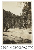 藏品(日月潭第二發電所竣工寫真（工事施工前的武界堰堤箇所）)的圖片