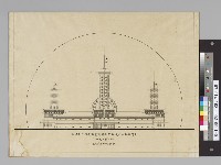 藏品(臺灣始政四十週年記念博覽會專賣館正面建圖)的圖片