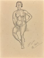 藏品(坐姿裸女速寫-30.10.23（280）)的圖片