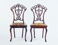 藏品(齊本德爾風格鑲木雕花坐椅組)的圖片