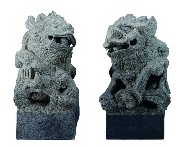 藏品(青斗石獅組)的圖片