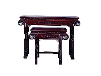藏品(花梨木雕刻供桌組)的圖片