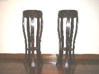 藏品(紫檀木雕刻圓花台組)的圖片