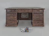 藏品(雞翅木四件組合式書桌)的圖片