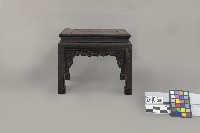 藏品(雞翅木束腰馬蹄腿方凳)的圖片