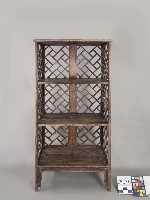 藏品(雞翅木三面櫕接欞格架)的圖片