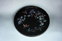 藏品(麻雀菊花螺鈿漆盤 )的圖片