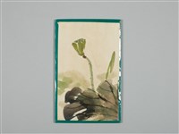 藏品(涂炳榔繪製之《荷花》賀卡)的圖片