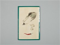 藏品(涂炳榔繪製之《蔬菜》賀卡)的圖片